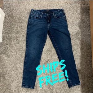 Mid-rise Silver Suki Skinny Jeans